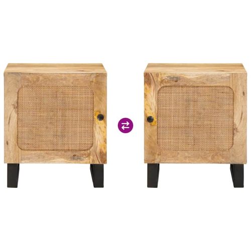 Нощен шкаф 2 pcs Естествен 40 x 33 x 46 см