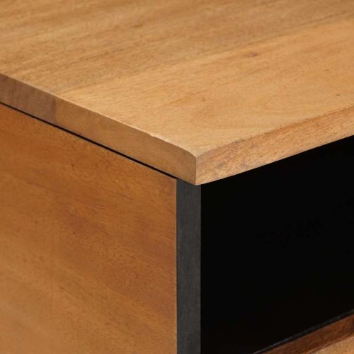 Масичка за кафе с чекмедже с рафт Светло кафяво 80 x 54 x 40 см