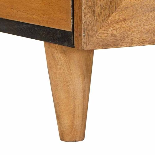 Масичка за кафе с чекмедже с рафт Светло кафяво 80 x 54 x 40 см