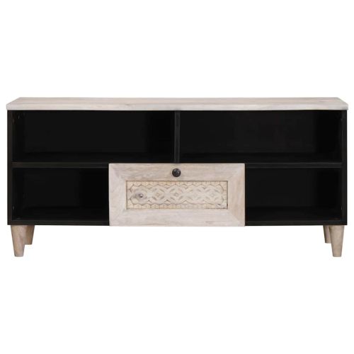 ТВ Единици с чекмедже Бяло 105 x 33 x 46 см Инженерно дърво