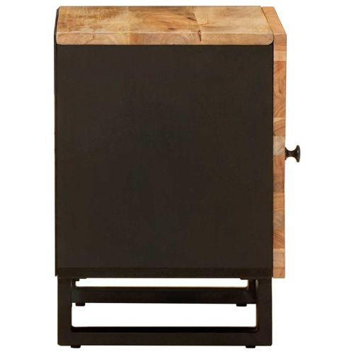 Нощен шкаф 2 pcs Кафяво 40 x 33 x 46 см Солидно мангово дърво