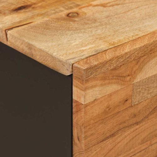 Нощен шкаф 2 pcs Кафяво 40 x 33 x 46 см Солидно мангово дърво