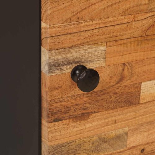 Нощен шкаф 2 pcs Кафяво 40 x 33 x 46 см Солидно мангово дърво