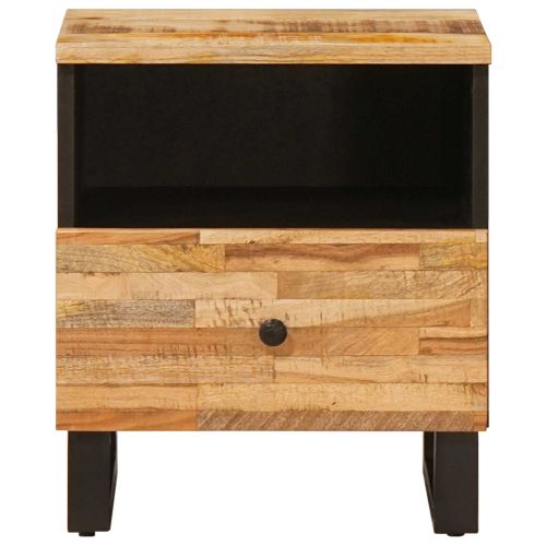 Леглов шкаф 2 pcs Кафяво 40 x 33 x 46 см Солидно мангово дърво
