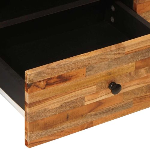 ТВ шкаф с рафт Кафяво 105 x 33 x 46 см Солидно мангово дърво