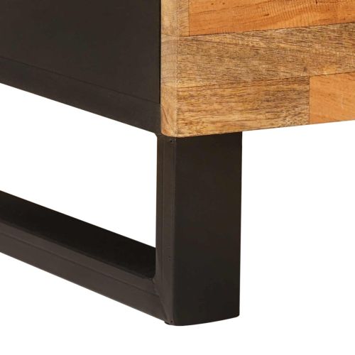 ТВ шкаф с рафт Кафяво 105 x 33 x 46 см Солидно мангово дърво