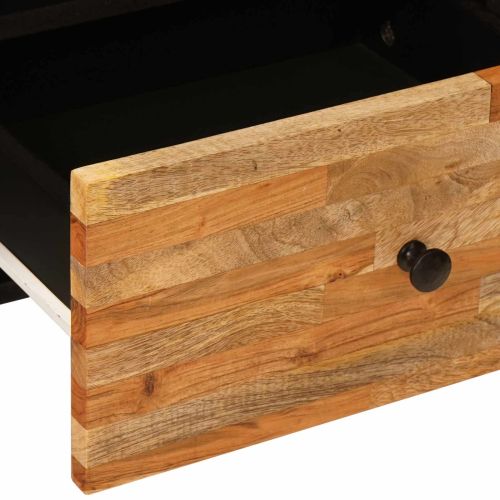 ТВ шкаф с рафт Кафяво 100 x 33 x 46 см Солидно мангово дърво