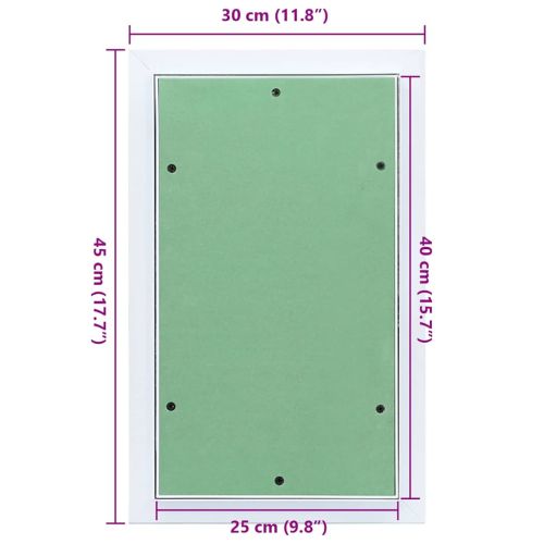 Достъпен панел Зелен и сребърен 30 x 45 см