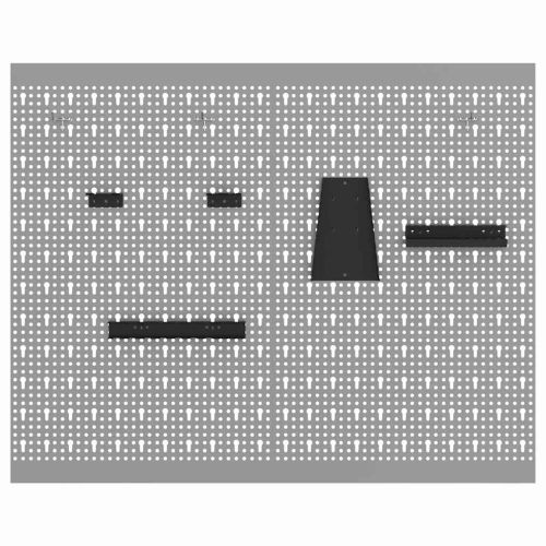 Панел за инструменти 2 pcs Сив 100 x 1 x 80 см