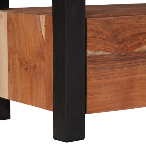 ТВ шкаф с чекмедже Кафяво 110 x 30 x 40 cm Акациево дърво масив