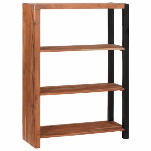 Рафт за книги Кафяво 80 x 30 x 110 см Солидно акациево дърво