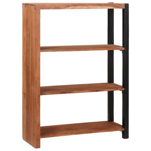 Рафт за книги Кафяво 80 x 30 x 110 см Солидно акациево дърво