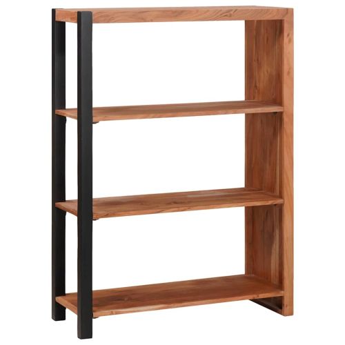 Рафт за книги Кафяво 80 x 30 x 110 см Солидно акациево дърво