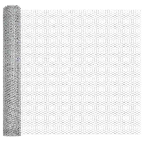 Шестоъгълна ограда Сребрист 1,4 x 25 m Поцинкована стомана