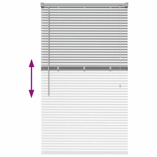 Вертикални щори Сребрист 130 x 80 см Алуминий