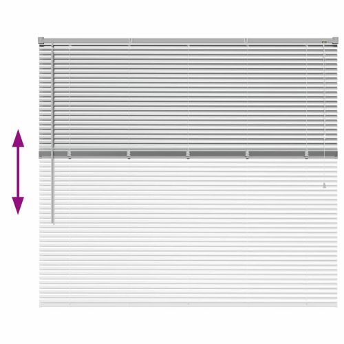 Вертикални щори Сребрист 130 x 145 см Алуминий