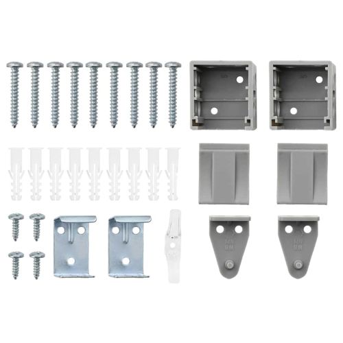 Вертикални щори Сребрист 130 x 155 см Алуминий