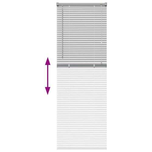 Вертикални щори Сребрист 175 x 55 см Алуминий