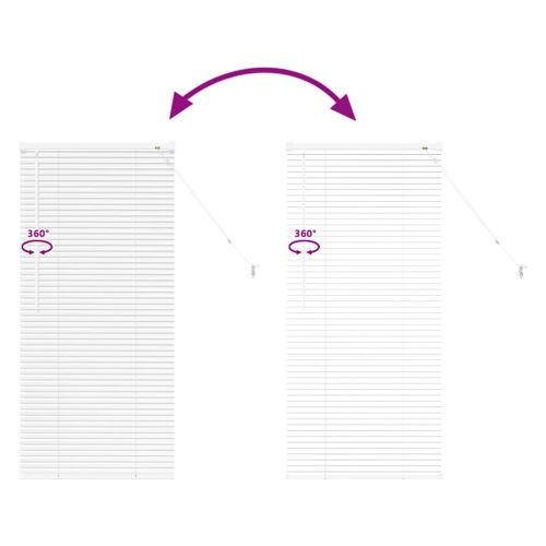 Вертикални щори Бяло 130 x 65 см Алуминий