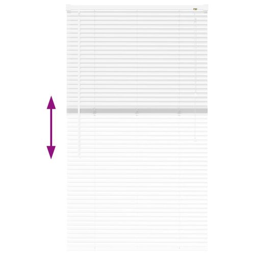 Вертикални щори Бяло 130 x 75 см Алуминий