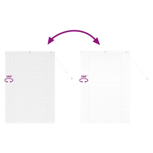 Вертикални щори Бяло 130 x 90 см Алуминий