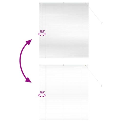 Вертикални щори Бяло 130 x 110 см Алуминий