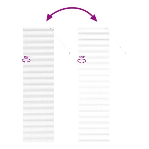 Вертикални щори Бяло 220 x 55 см Алуминий