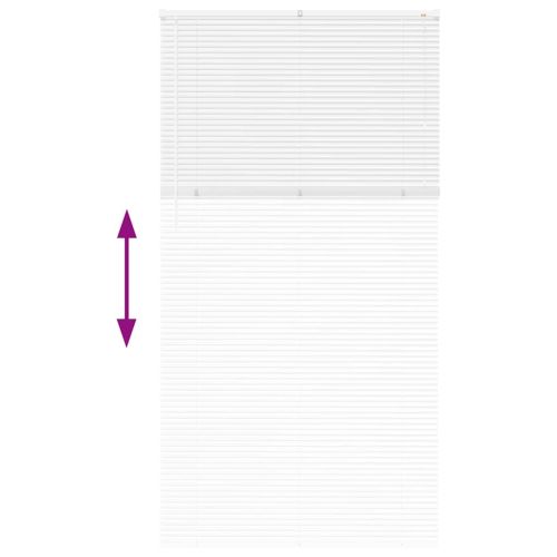 Вертикални щори Бяло 220 x 120 см Алуминий