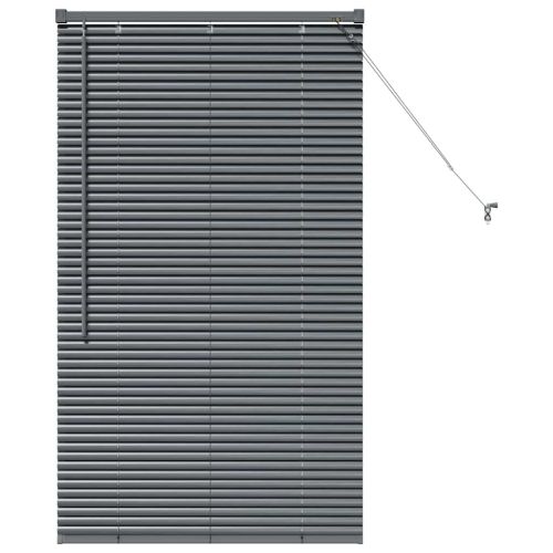 Вертикални щори Тъмен сив 130 x 80 см Алуминий