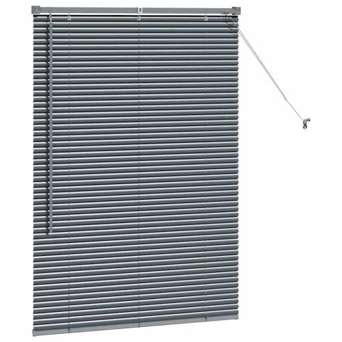 Вертикални щори Тъмен сив 130 x 85 см Алуминий