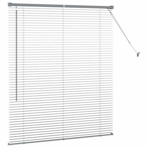 Вертикални щори Тъмен сив 130 x 110 см Алуминий