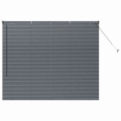 Вертикални щори Тъмен сив 130 x 160 см Алуминий