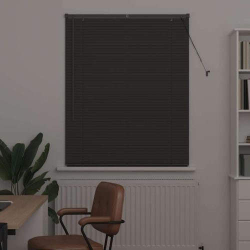 Вертикални щори Тъмен сив 175 x 100 см Алуминий