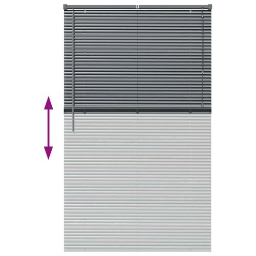 Вертикални щори Тъмен сив 175 x 100 см Алуминий