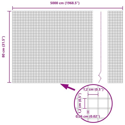 Заварена мрежа ограда Сребрист 0.8 x 50 м