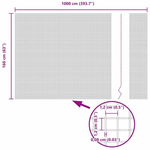 Заварена мрежа ограда Сив 1.6 x 10 m