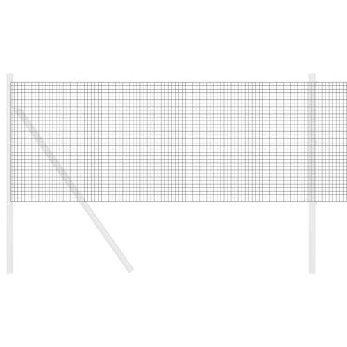 Заварена мрежа ограда Сив 0.4 x 50 м Стомана