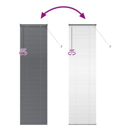 Вертикални щори Тъмен сив 220 x 60 см Алуминий