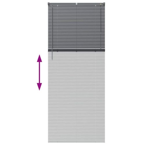 Вертикални щори Тъмен сив 220 x 90 см Алуминий