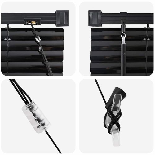 Вертикални щори Черно 60 x 2,5 x 130 см Алуминий