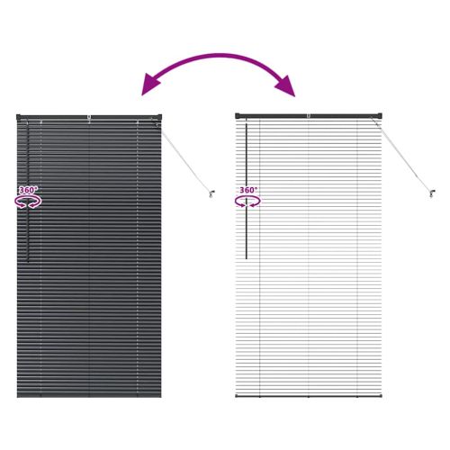 Вертикални щори Черно 175 x 85 см Алуминий