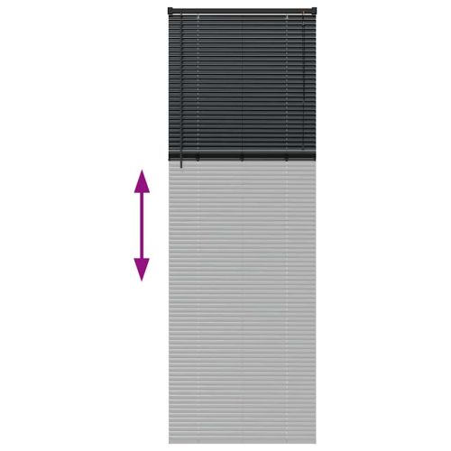 Вертикални щори Черно 220 x 70 см Алуминий