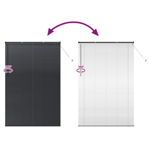 Вертикални щори Черно 220 x 145 см Алуминий