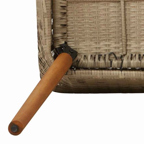 Градински стол 2 pcs Бежово 62.5 x 55 x 82 см полиратан