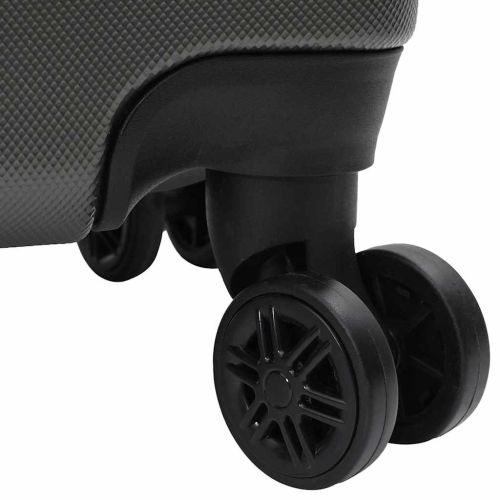 Куфар 3 pcs Тъмен сив 50 x 31 x 78 см ABS пластмаса