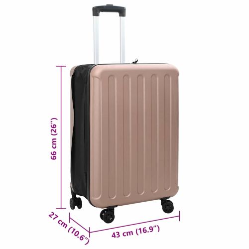 Куфар Розово златисто 43 x 27 x 66 см ABS пластмаса