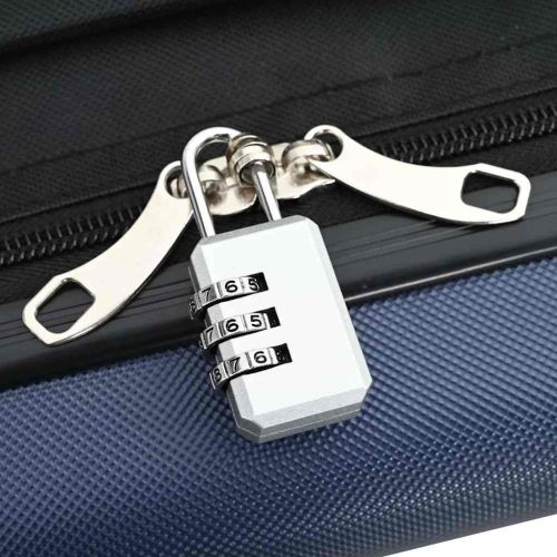 Куфар с заключване Тъмносиньо 43 x 27 x 66 см ABS пластмаса