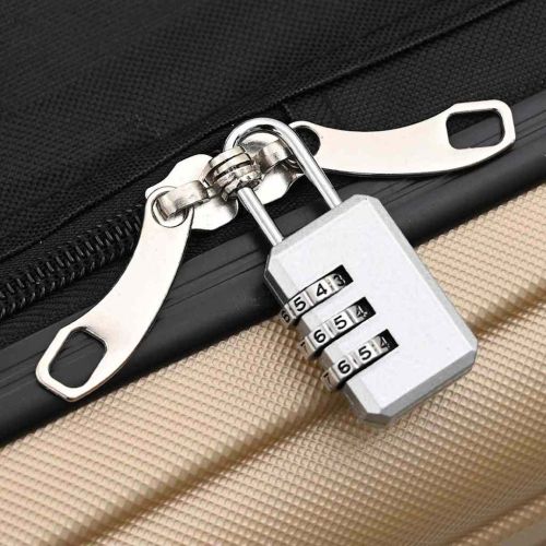 Куфар с заключване Шампанско 50 x 30 x 76 см ABS пластмаса