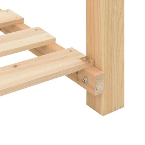 Градинска саксия Бежово 115 x 59 x 76,5 см Солидно ела дърво