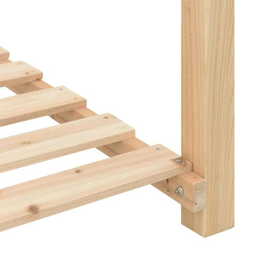 Градинска саксия Бежово 111 x 37 x 76,5 см Солидно ела дърво